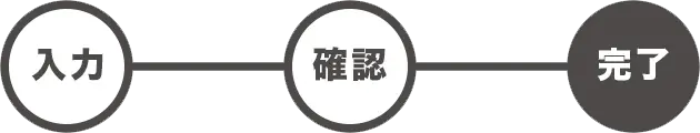入力 - 確認 - 完了